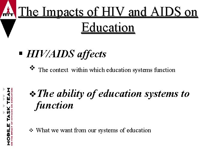 The Impact of HIV and AIDS on Education