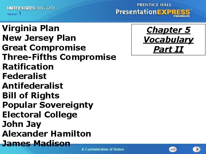 Chapter Section 25 Section 1 1 Virginia Plan New Jersey Plan Great Compromise Three-Fifths