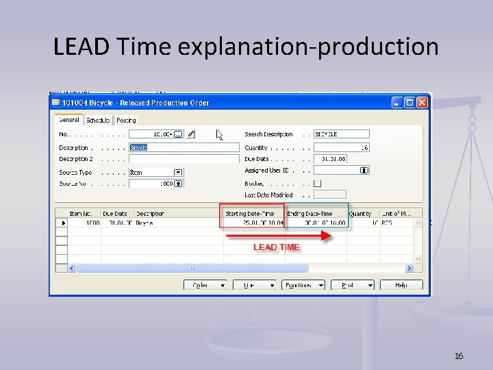 LEAD Time explanation-production 16 LEAD Time explanation-production 16