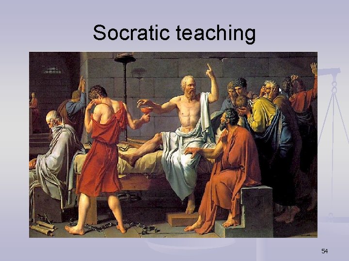 Socratic teaching 54 Socratic teaching 54