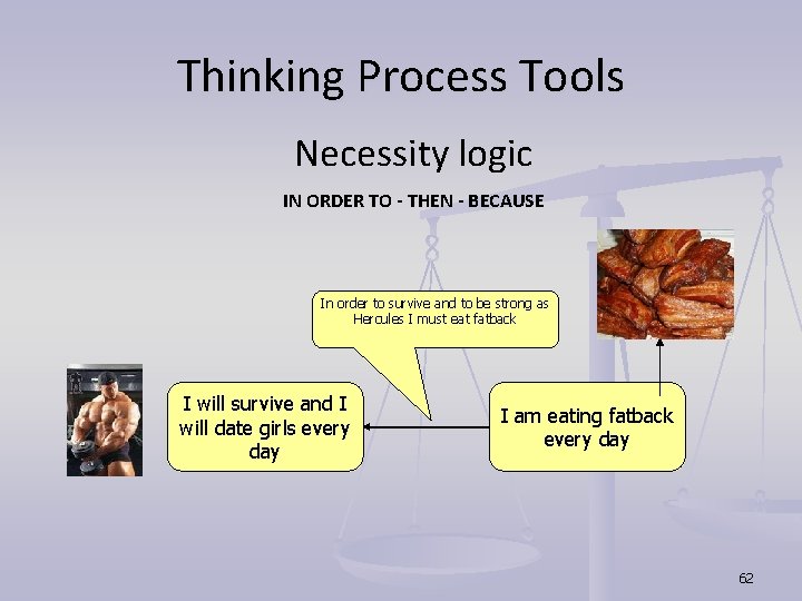 Thinking Process Tools Necessity logic IN ORDER TO - THEN - BECAUSE In order Thinking Process Tools Necessity logic IN ORDER TO - THEN - BECAUSE In order