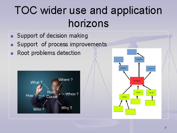 TOC wider use and application horizons n n n Support of decision making Support TOC wider use and application horizons n n n Support of decision making Support