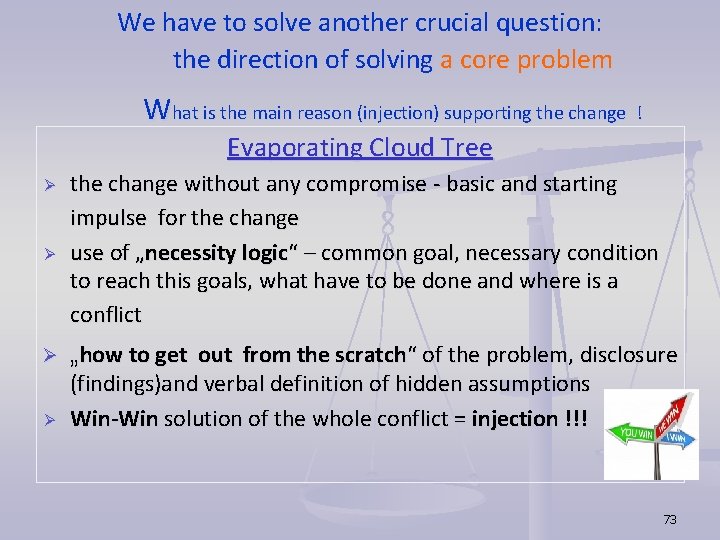 We have to solve another crucial question: the direction of solving a core problem We have to solve another crucial question: the direction of solving a core problem