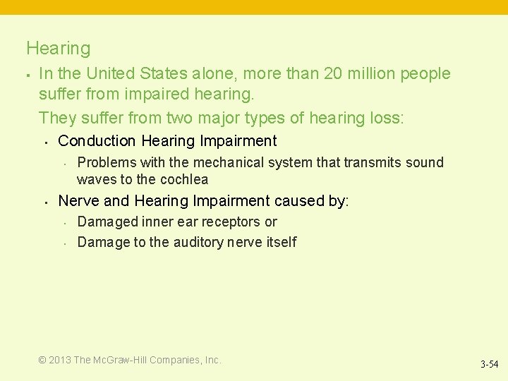 Hearing § In the United States alone, more than 20 million people suffer from