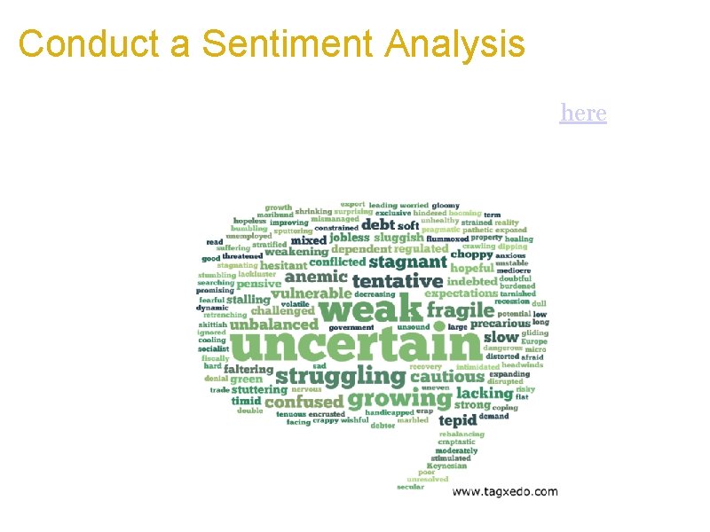 Conduct a Sentiment Analysis a. Kauffman Foundation asked a group of (~40) bloggers to