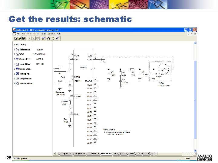 Get the results: schematic 25 