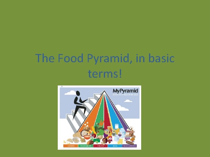 The Food Pyramid, in basic terms! 