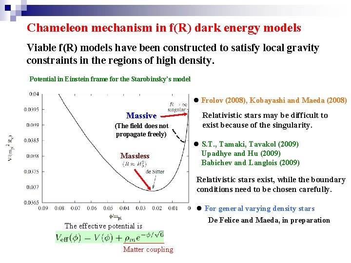 Chameleon mechanism in f(R) dark energy models Viable f(R) models have been constructed to