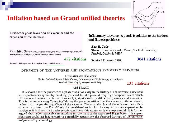 Inflation based on Grand unified theories Inflationary universe: A possible solution to the horizon