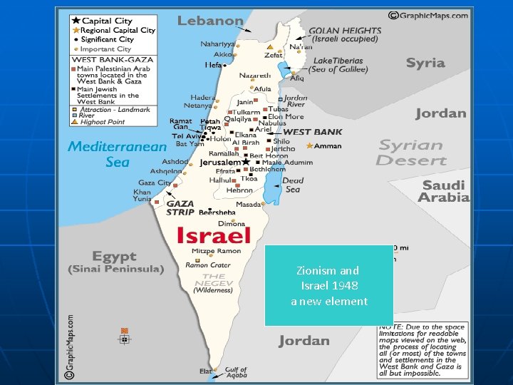 Zionism and Israel 1948 a new element 