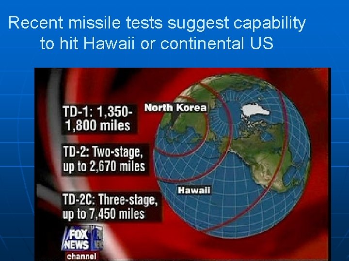 Recent missile tests suggest capability to hit Hawaii or continental US 