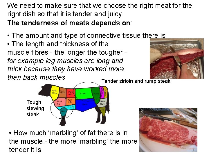 We need to make sure that we choose the right meat for the right