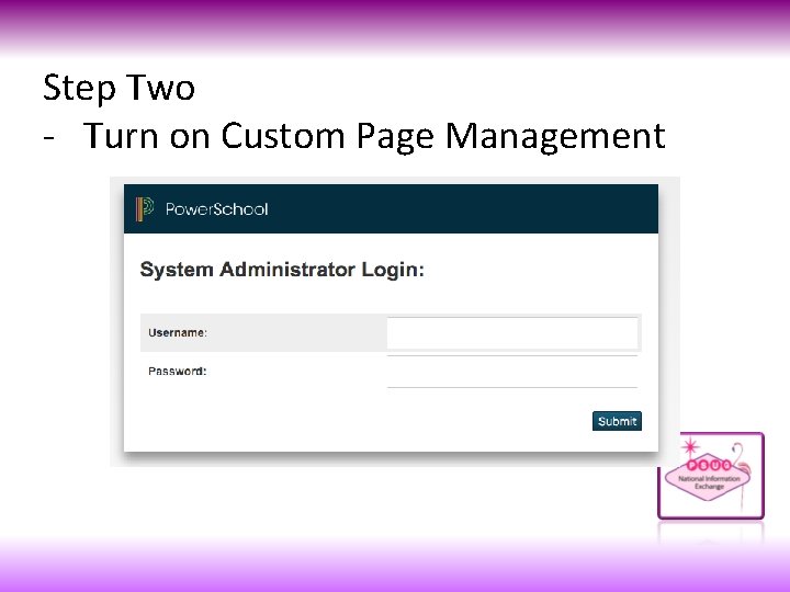 Step Two - Turn on Custom Page Management 