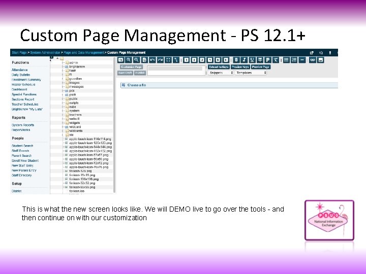 Custom Page Management - PS 12. 1+ This is what the new screen looks