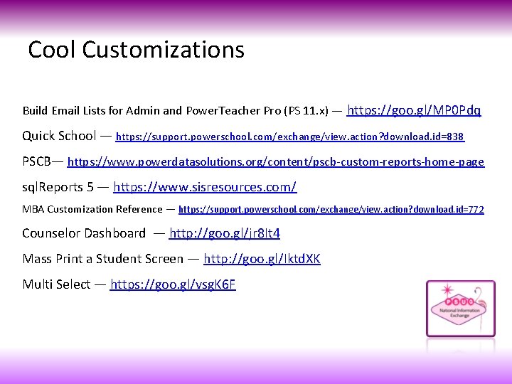 Cool Customizations Build Email Lists for Admin and Power. Teacher Pro (PS 11. x)