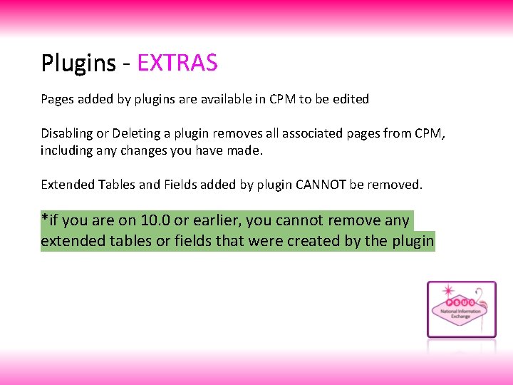 Plugins - EXTRAS Pages added by plugins are available in CPM to be edited