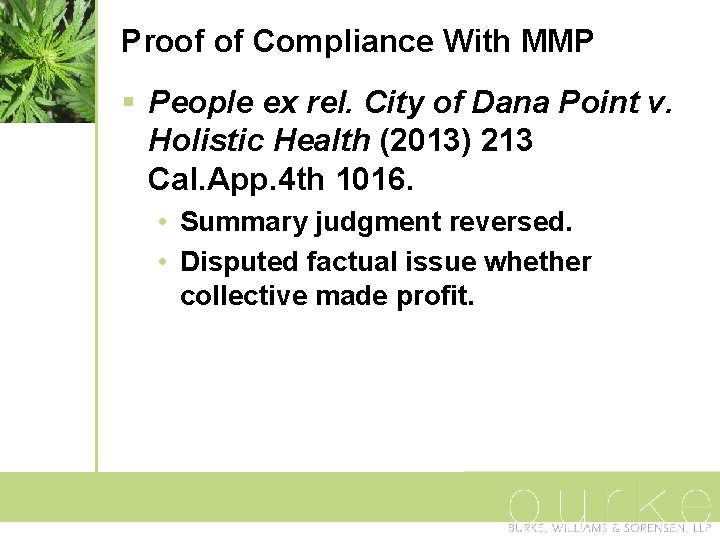 Proof of Compliance With MMP § People ex rel. City of Dana Point v.
