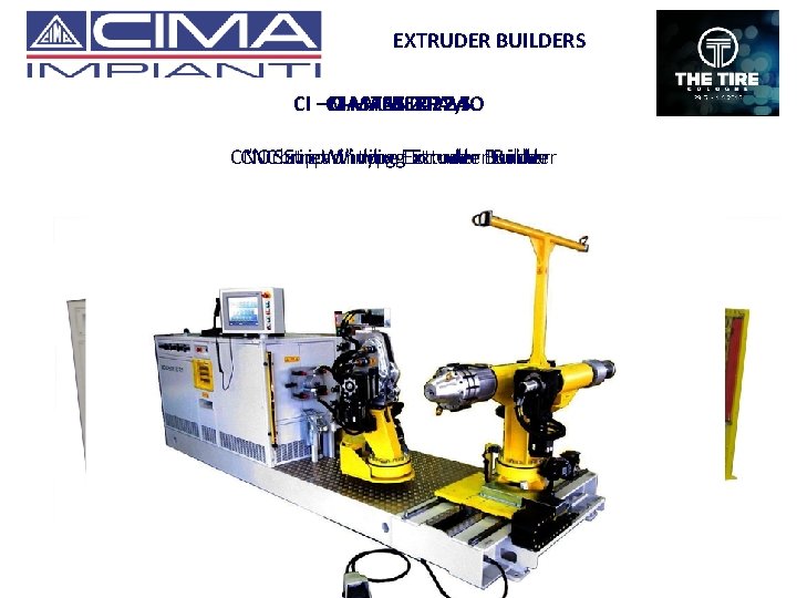 EXTRUDER BUILDERS CI –MASTER CI-MASTER CI –MASTER 2422, 5 AVIO 24 CNC “Orbitread” Strip.