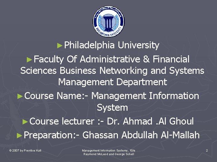 ► Philadelphia University ► Faculty Of Administrative & Financial Sciences Business Networking and Systems ► Philadelphia University ► Faculty Of Administrative & Financial Sciences Business Networking and Systems