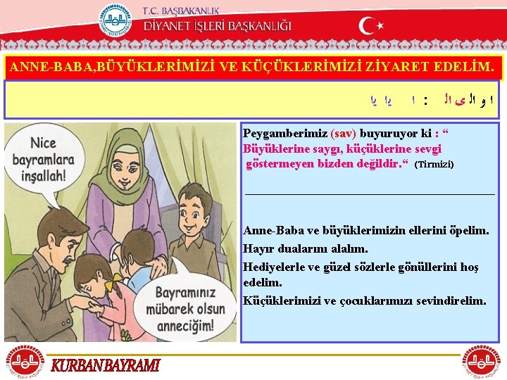 T. C. KÖYCEĞİZ MÜFTÜLÜĞÜ ANNE-BABA, BÜYÜKLERİMİZİ VE KÜÇÜKLERİMİZİ ZİYARET EDELİM. ﻳﺍ ﻳﺍ ﺍ :