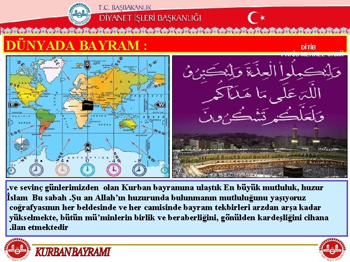 T. C. KÖYCEĞİZ MÜFTÜLÜĞÜ DÜNYADA BAYRAM : DİTİB PARİS MERKEZ CAMİİ . ve sevinç