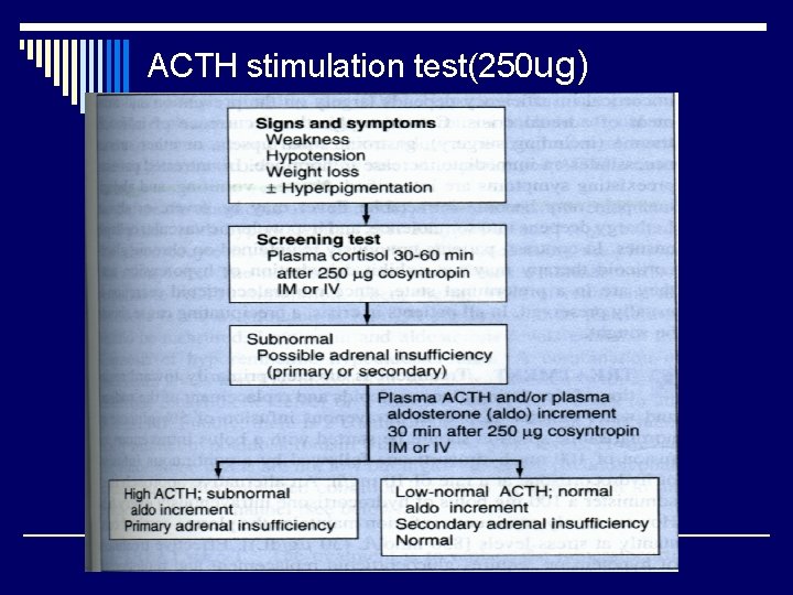  ACTH stimulation test(250 ug) 