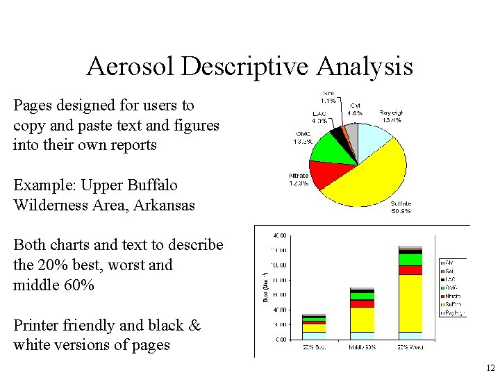 Aerosol Descriptive Analysis Pages designed for users to copy and paste text and figures