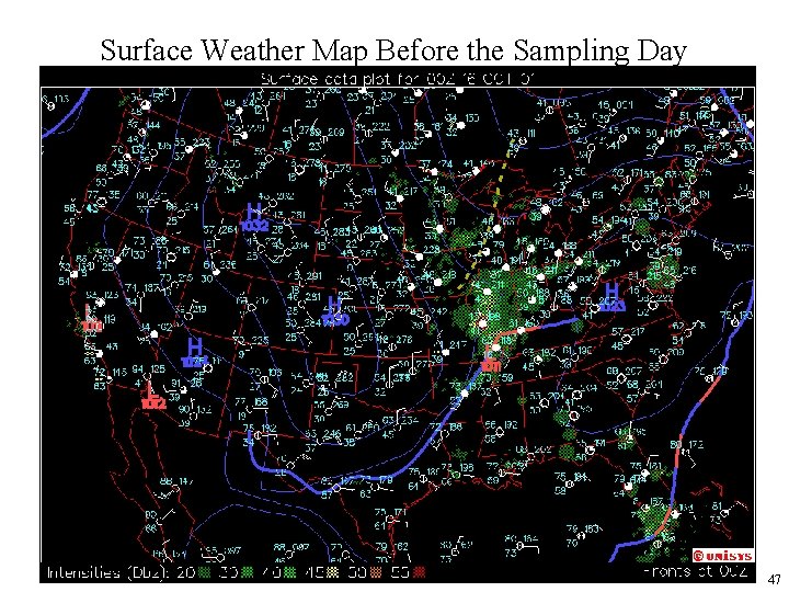 Surface Weather Map Before the Sampling Day 47 