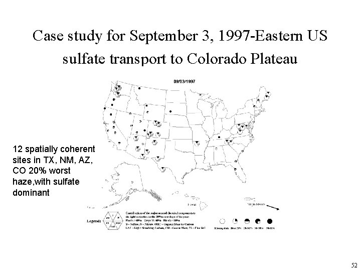 Case study for September 3, 1997 -Eastern US sulfate transport to Colorado Plateau 12
