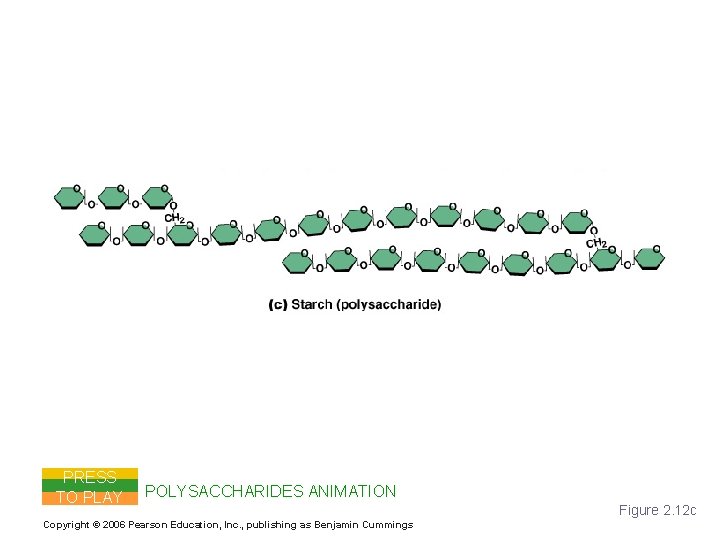 Carbohydrates PRESS TO PLAY POLYSACCHARIDES ANIMATION Copyright © 2006 Pearson Education, Inc. , publishing