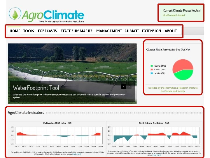 HOME TOOLS FORECASTS STATE SUMMARIES MANAGEMENT CLIMATE EXTENSION ABOUT 