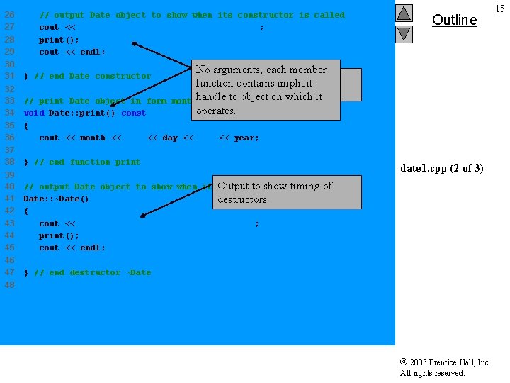 26 27 28 29 // output Date object to show when its constructor is