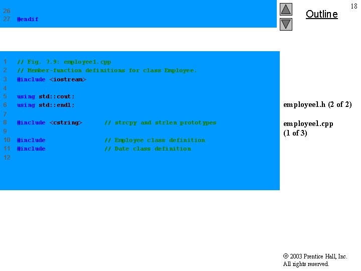 26 27 #endif 1 2 3 // Fig. 7. 9: employee 1. cpp //