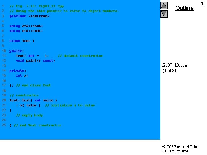 1 2 3 // Fig. 7. 13: fig 07_13. cpp // Using the this