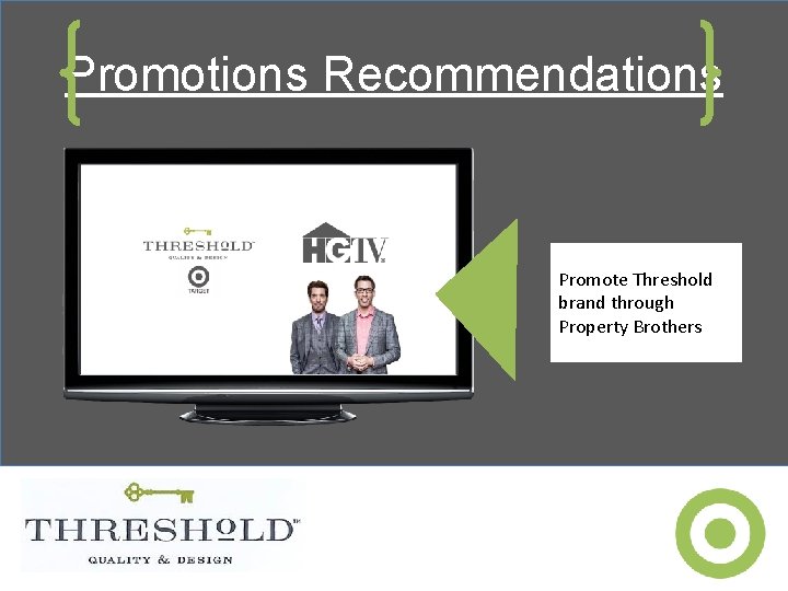 Promotions Recommendations Promote Threshold brand through Property Brothers 