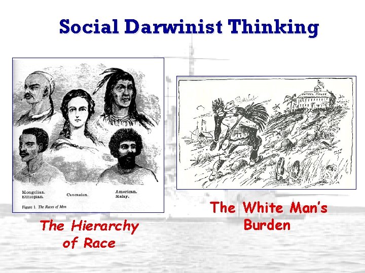 Social Darwinist Thinking The Hierarchy of Race The White Man’s Burden 