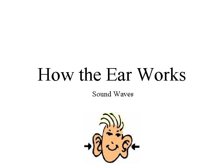 How the Ear Works Sound Waves 