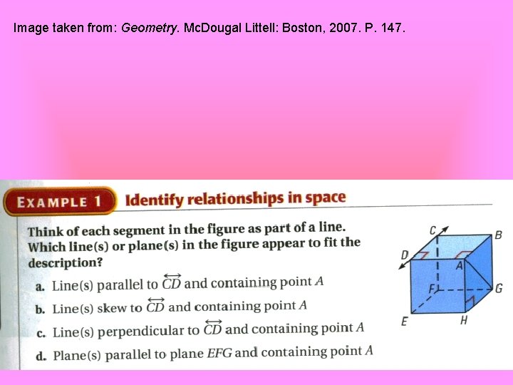 Image taken from: Geometry. Mc. Dougal Littell: Boston, 2007. P. 147. 