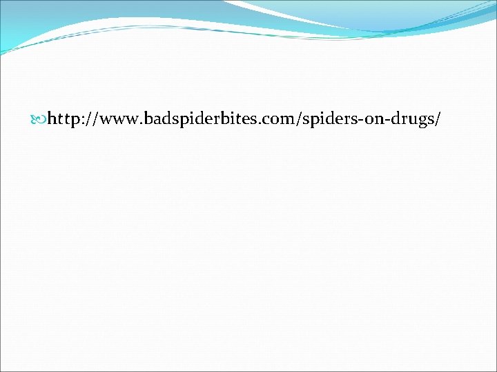  http: //www. badspiderbites. com/spiders-on-drugs/ 