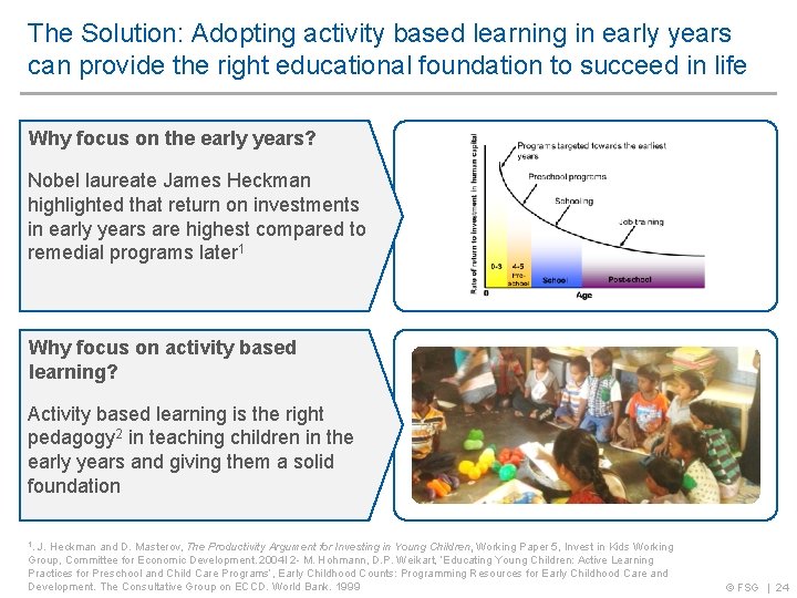 The Solution: Adopting activity based learning in early years can provide the right educational