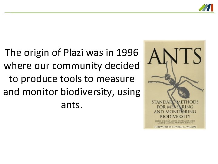 The origin of Plazi was in 1996 where our community decided to produce tools