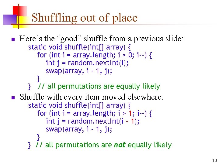 Randomized Algorithms 25 Sep A Short List Of