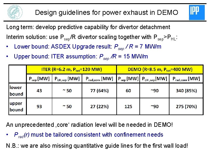 Design guidelines for power exhaust in DEMO Long term: develop predictive capability for divertor