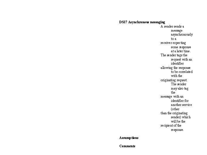 DS 17 Asynchronous messaging A sender sends a message asynchronously to a receiver expecting