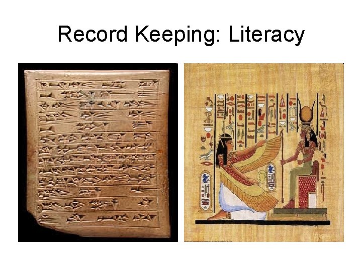 Record Keeping: Literacy 