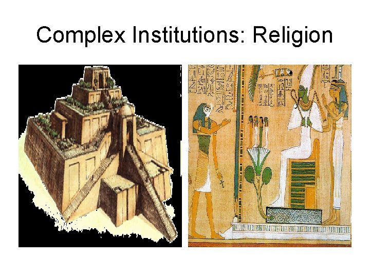 Complex Institutions: Religion 