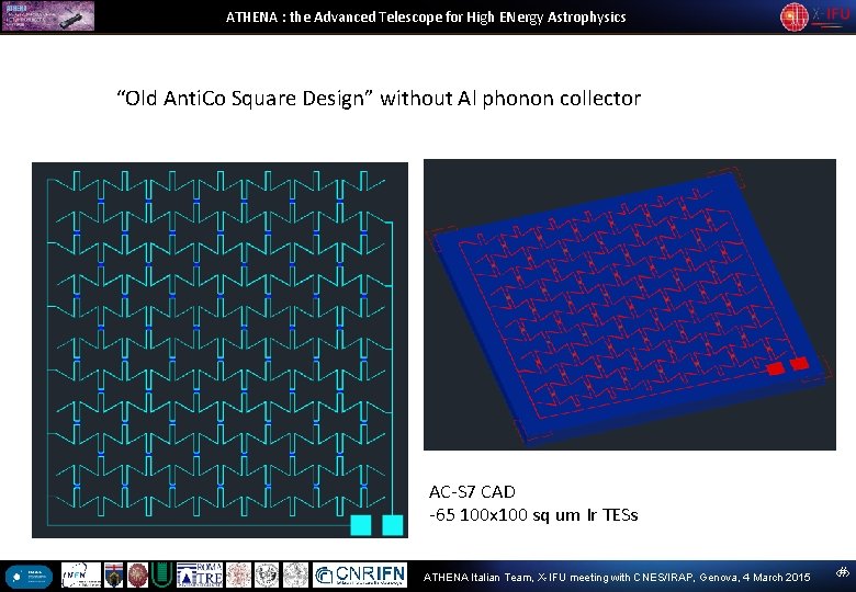 ATHENA : the Advanced Telescope for High ENergy Astrophysics “Old Anti. Co Square Design”
