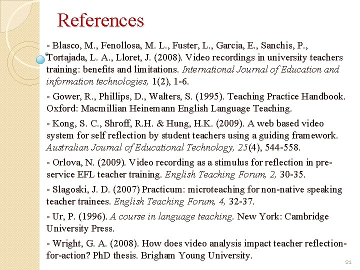 References - Blasco, M. , Fenollosa, M. L. , Fuster, L. , Garcia, E.