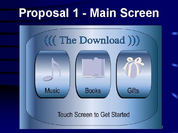 Proposal 1 - Main Screen 13 