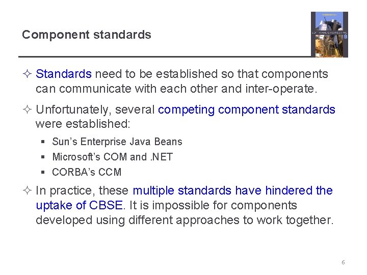 CS 425 November 19 2015 Chapter 16 Componentbased